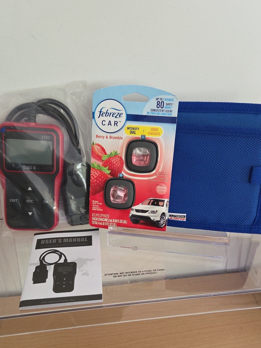Car Accessory Bundle Of 3!!! Visor, Febreze Fresheners & Diagnostic Instrument